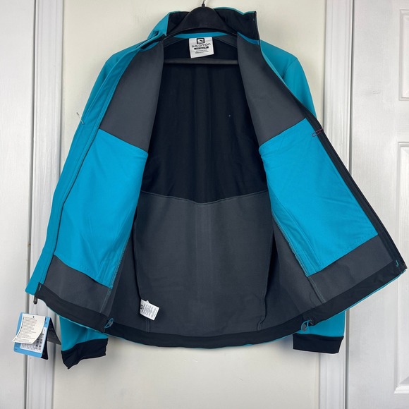 NEW Salomon Agile Softshell Jacket Mens M AdvancedSkin Shield Barrier Reef $140 - Picture 5 of 12